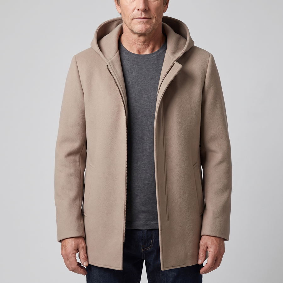 Ashcombe Wool Hooded Coat