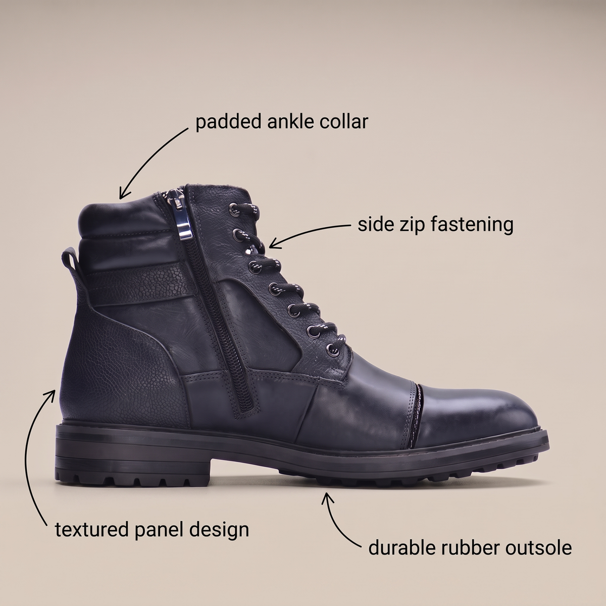 Camborne Leather Ankle Boots