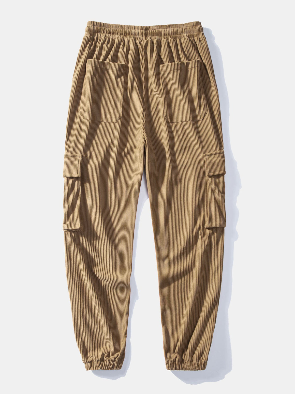 Farbblock Teddy Fleece Mantel & Kordelzug Corduroy Cargo Jogger Hose