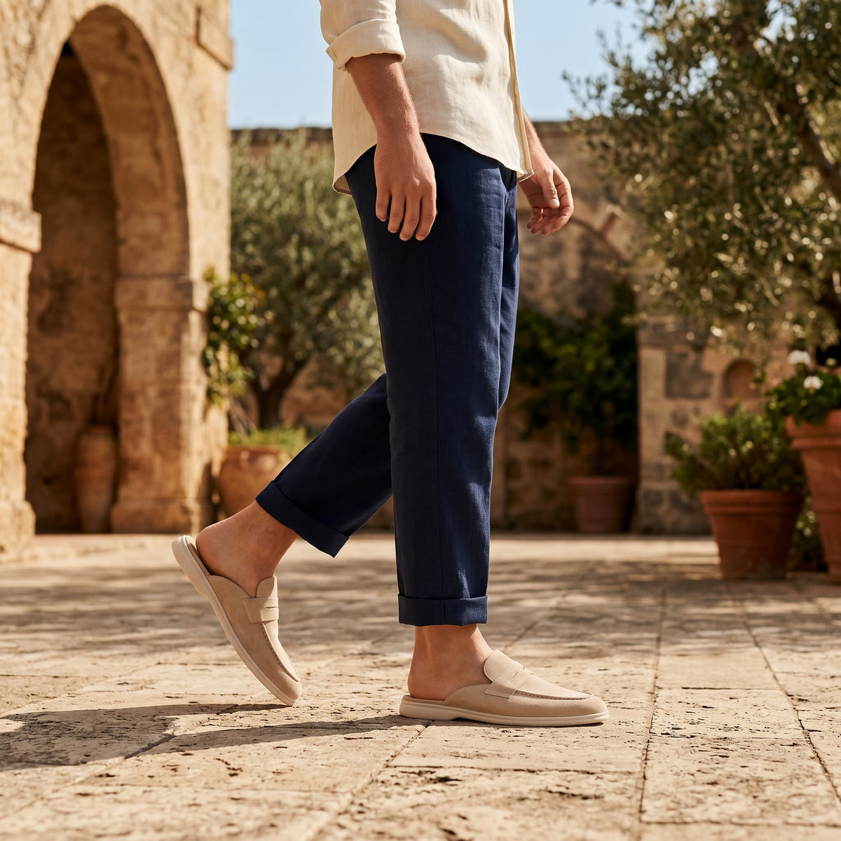 The Taormina Suede Mule
