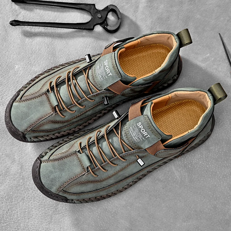 Frenzo Leather Trainer