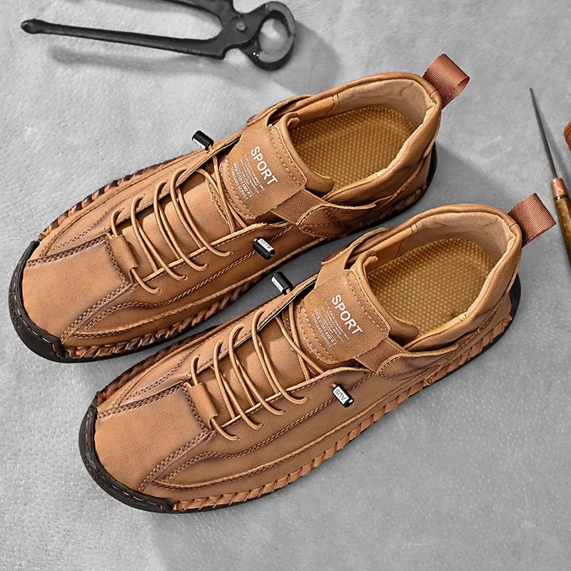 Frenzo Leather Trainer
