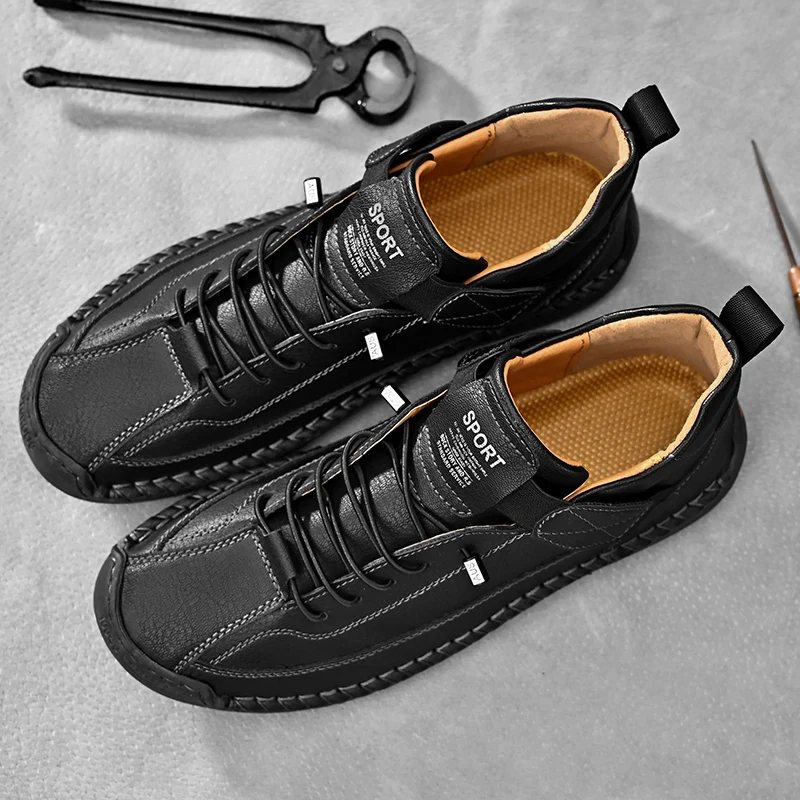 Frenzo Leather Trainer