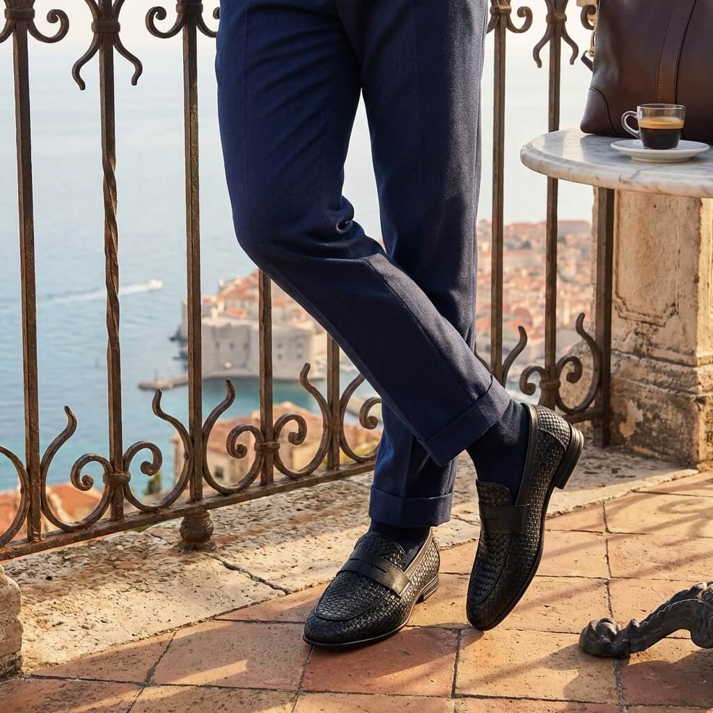 The Varenna Woven Loafers