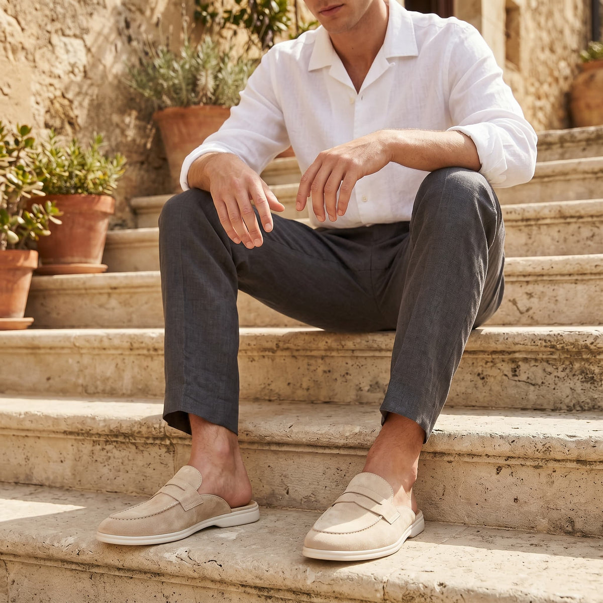 The Taormina Suede Mule