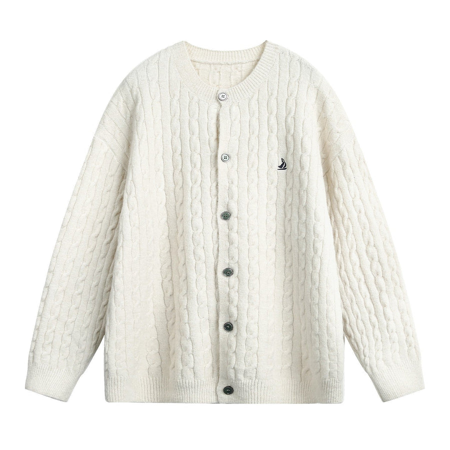 Bordeaux Braided Cardigan