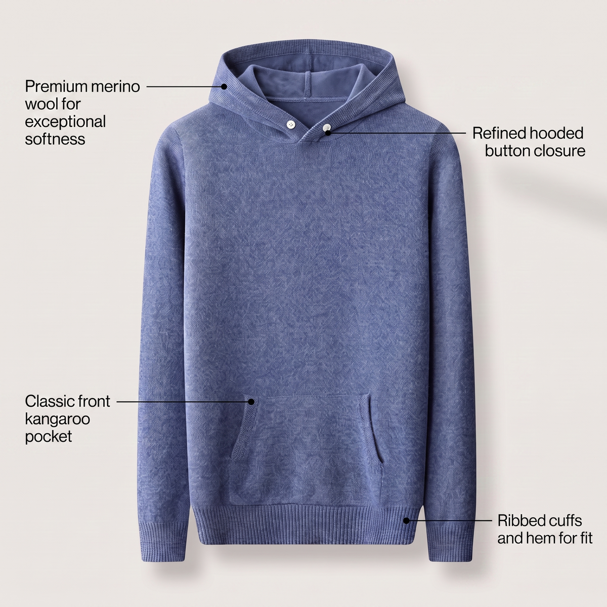 Arden Merino Wool Hoodie