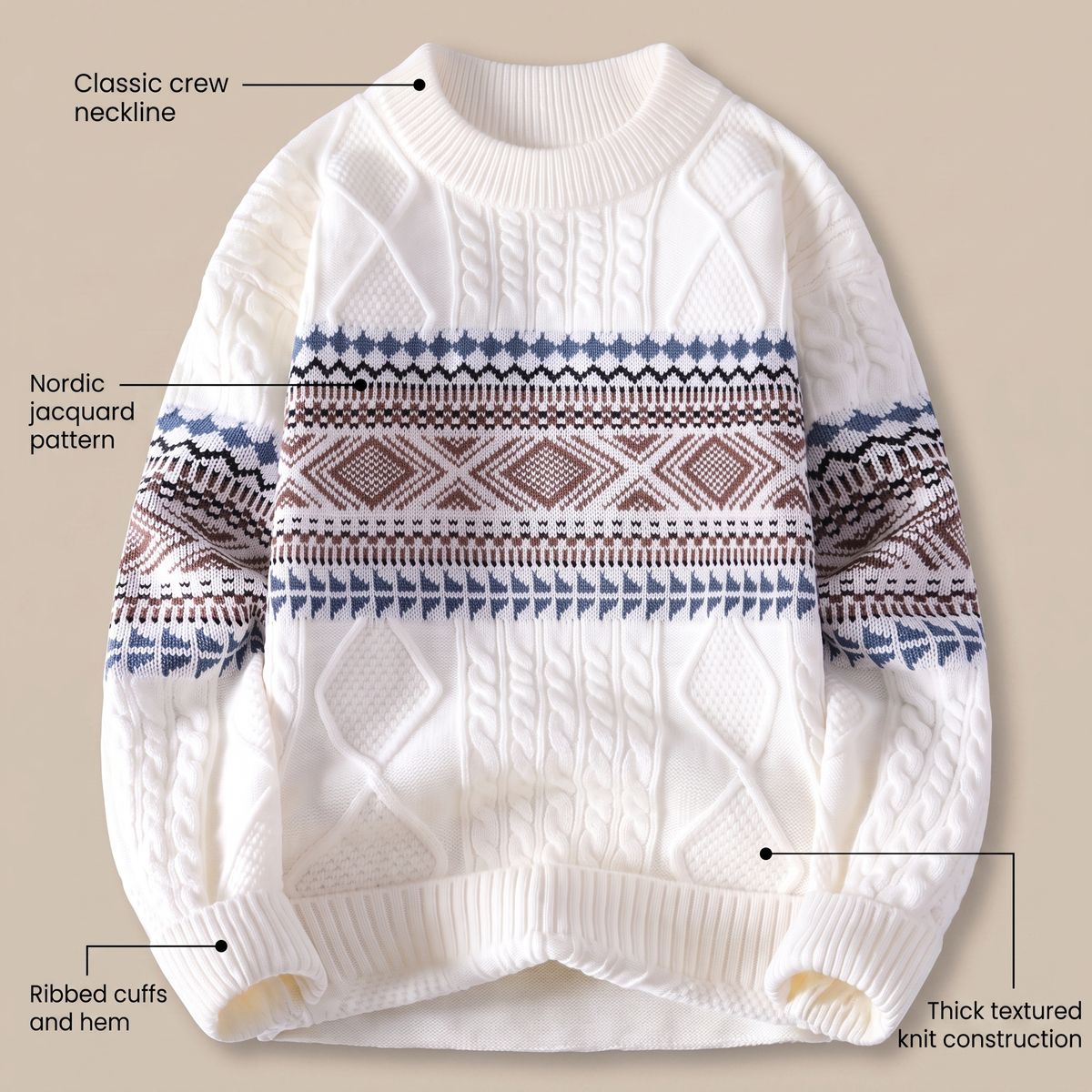 Arvid Nordic Knit Sweater