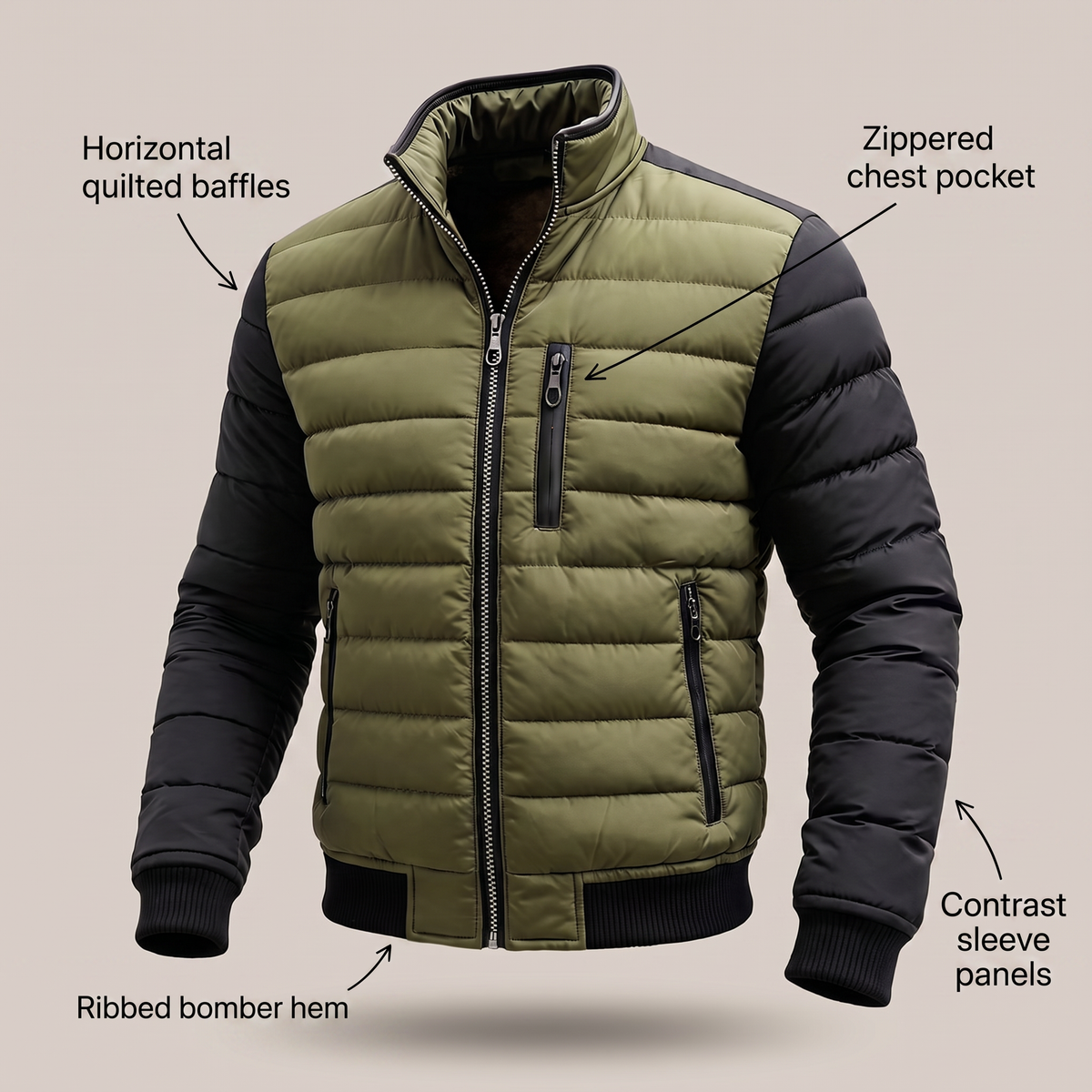 Blake Quilted Zip Jacket