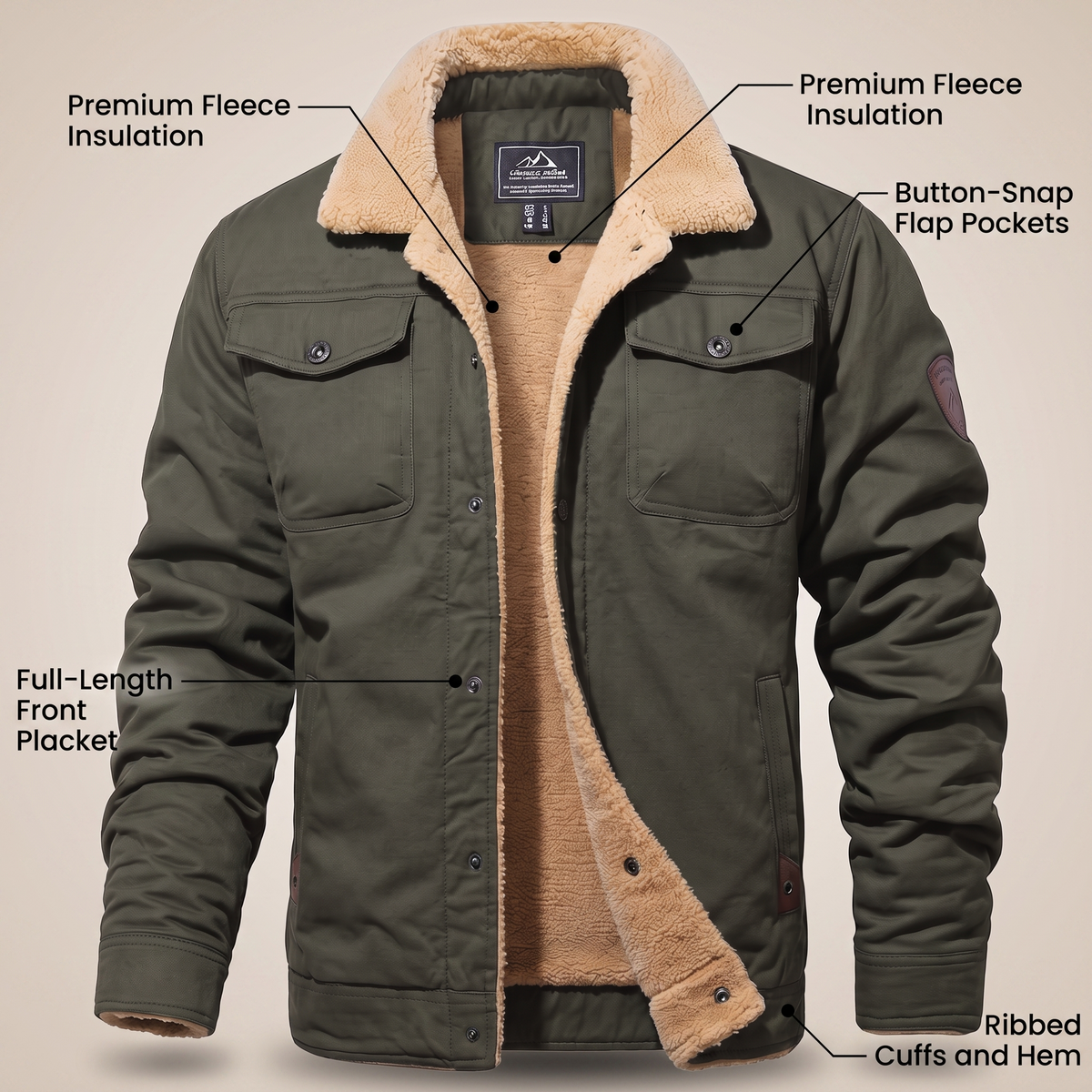 Casey Fleece Bomber Jacket