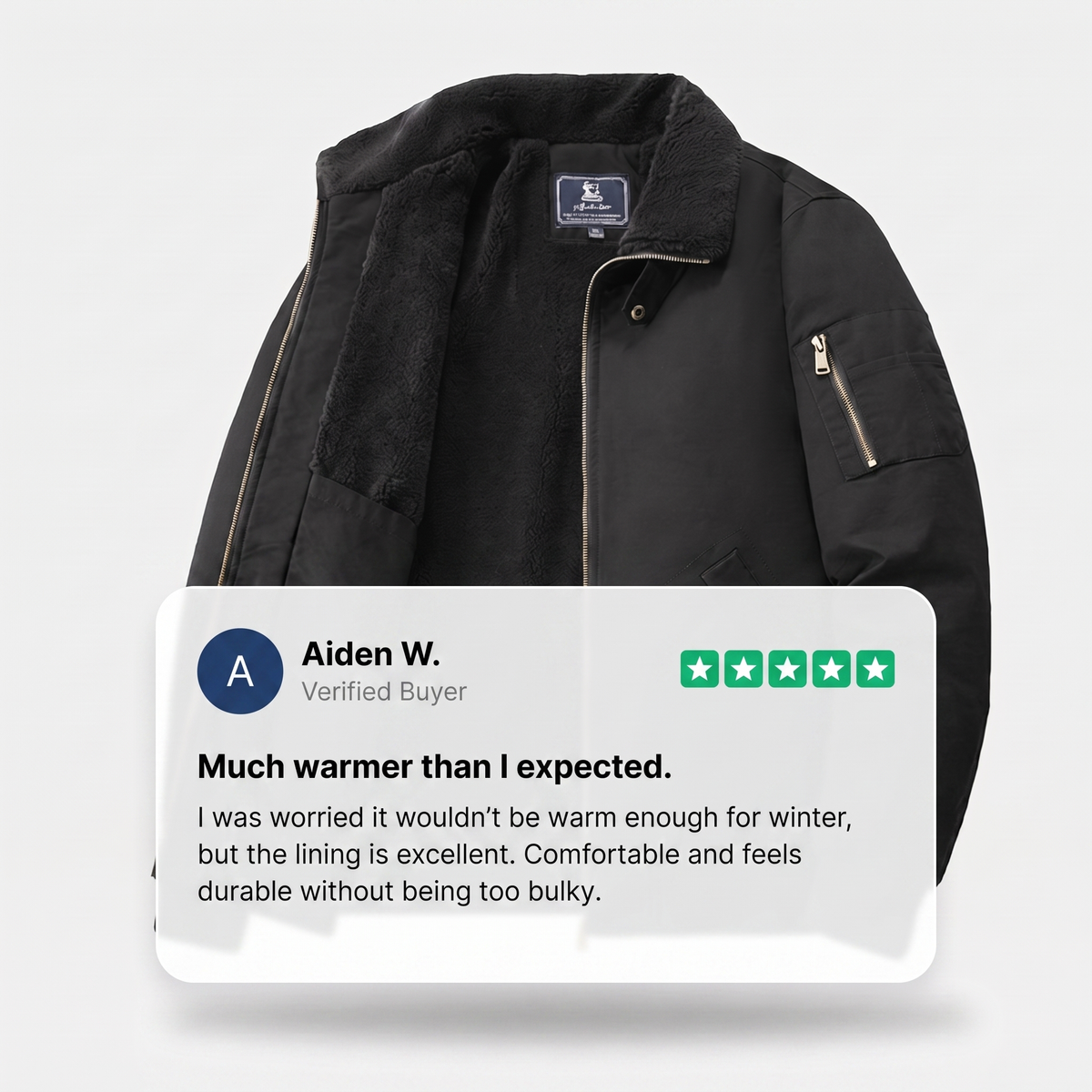 Graham Fleece Bomber Jacket