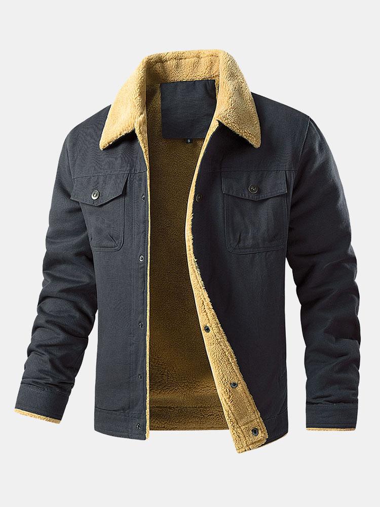 Teddygefütterte Chino-Jacke & Chino Cargo Jogginghose
