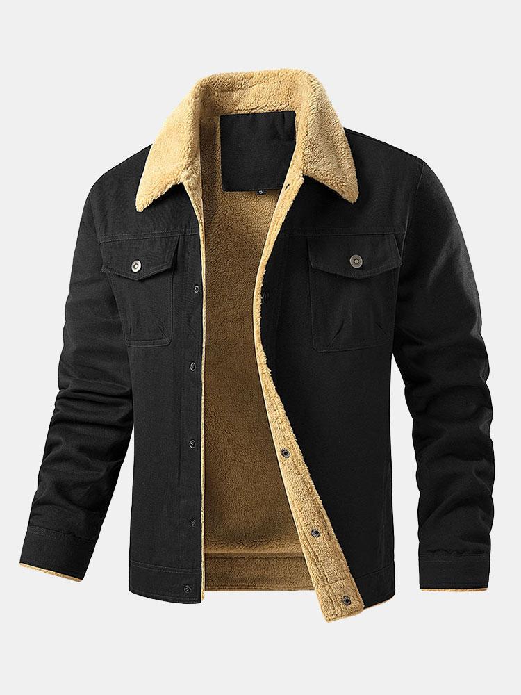 Teddygefütterte Chino-Jacke & Chino Cargo Jogginghose