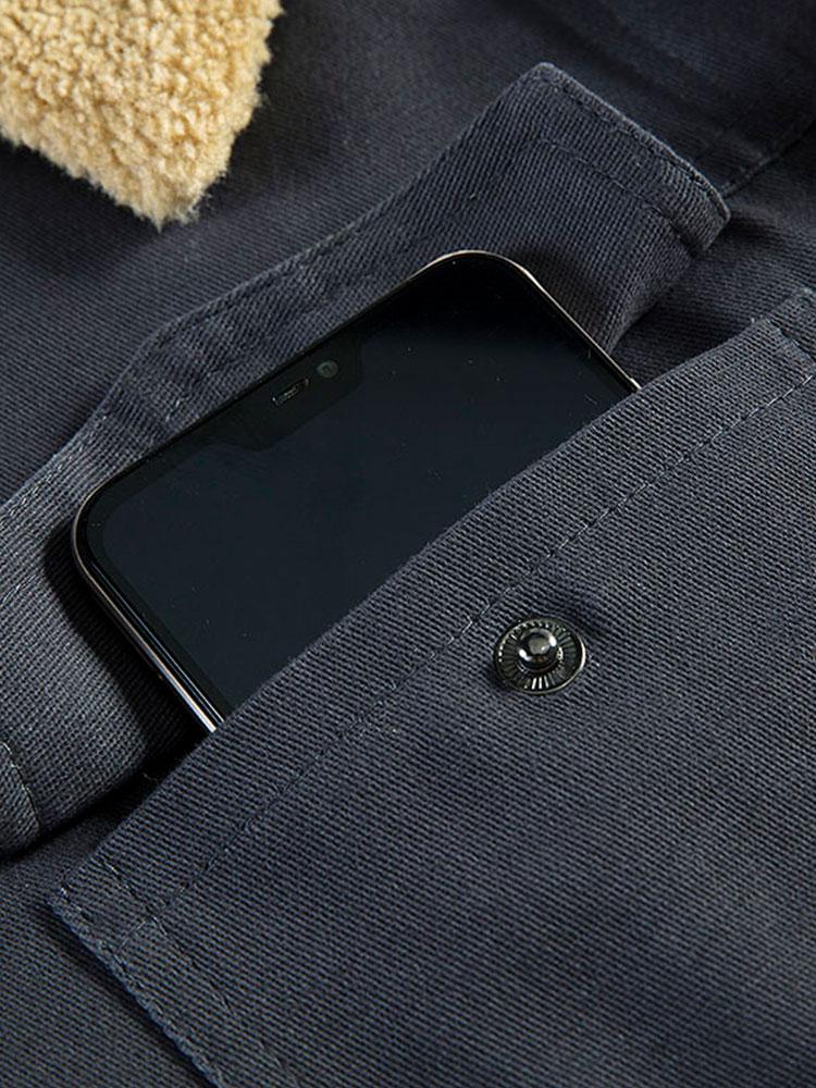 Teddygefütterte Chino-Jacke & Chino Cargo Jogginghose
