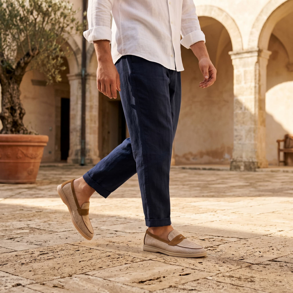 The Rapallo Linen Penny Loafer