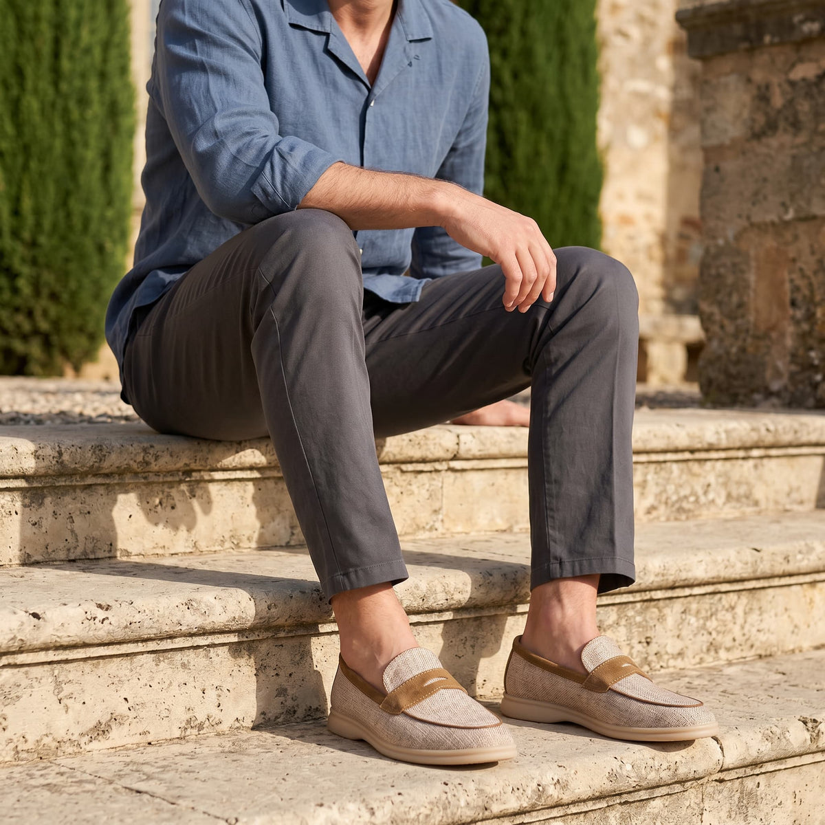 The Rapallo Linen Penny Loafer