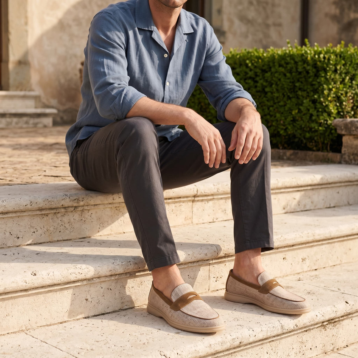 The Rapallo Linen Penny Loafer