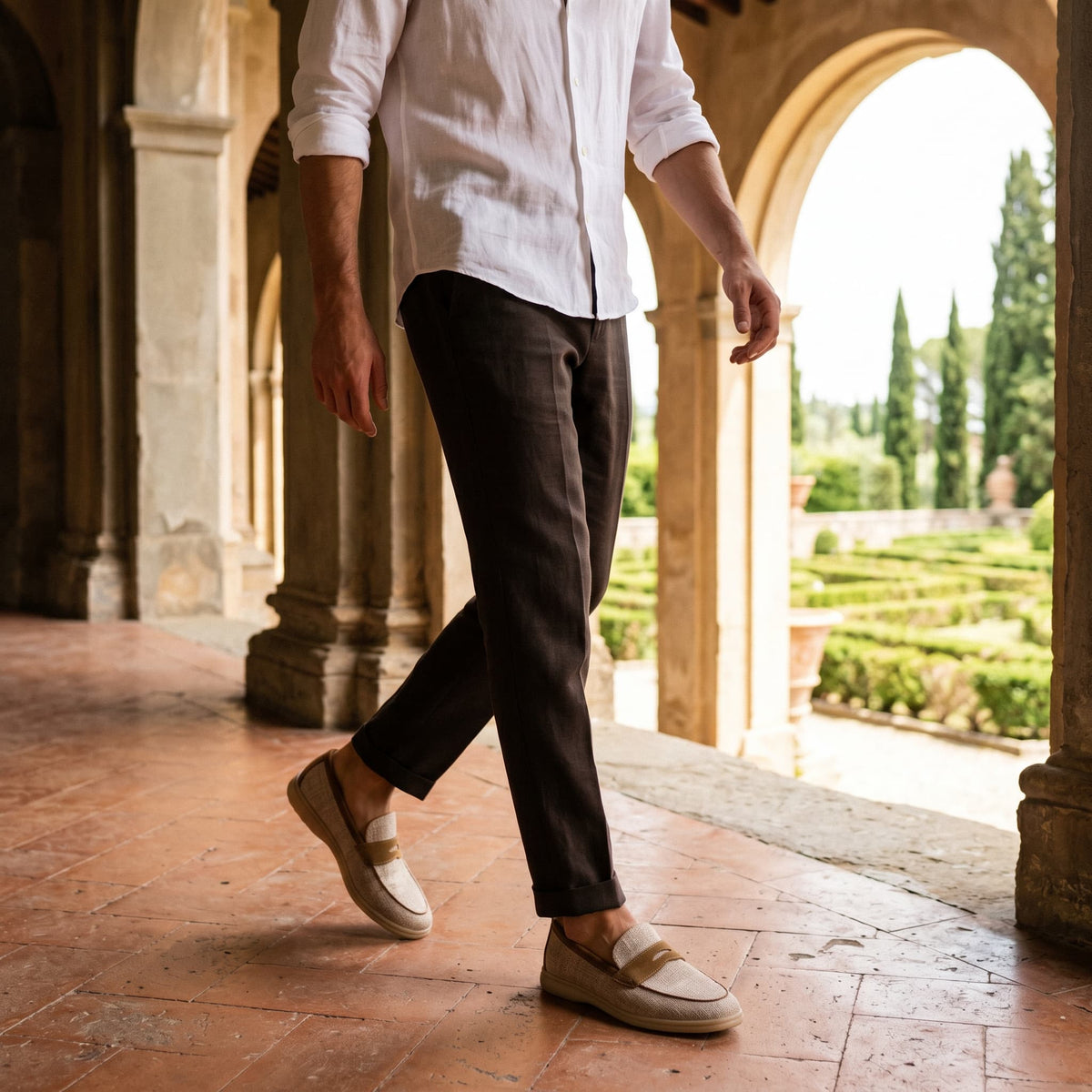 The Rapallo Linen Penny Loafer
