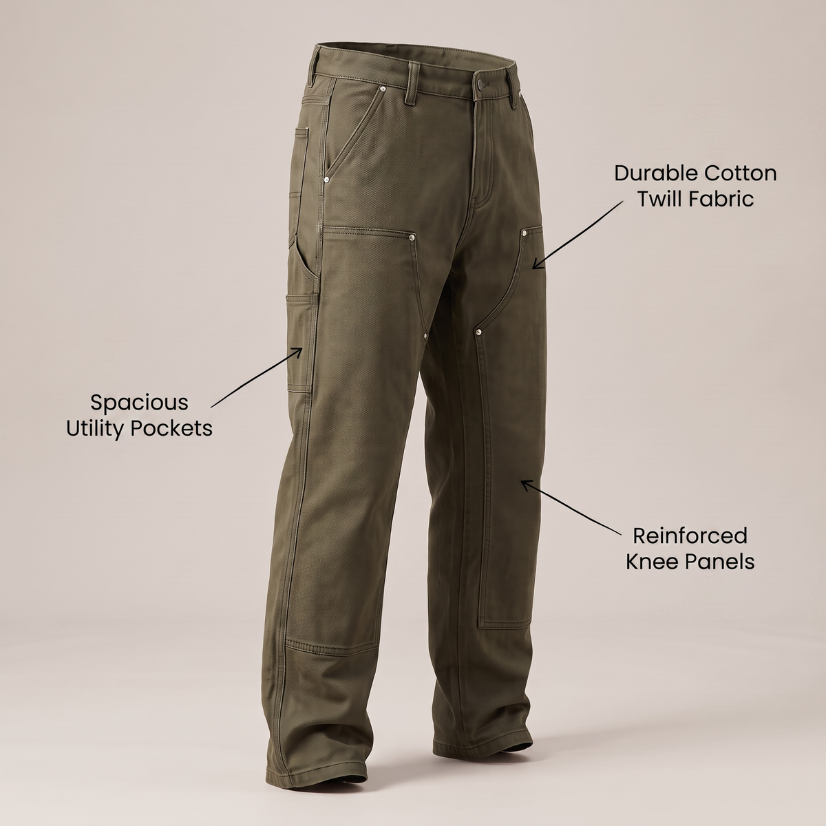 Redford Straight-Leg Utility Pants