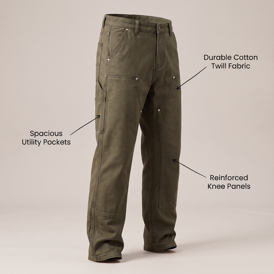 Redford Straight-Leg Utility Pants