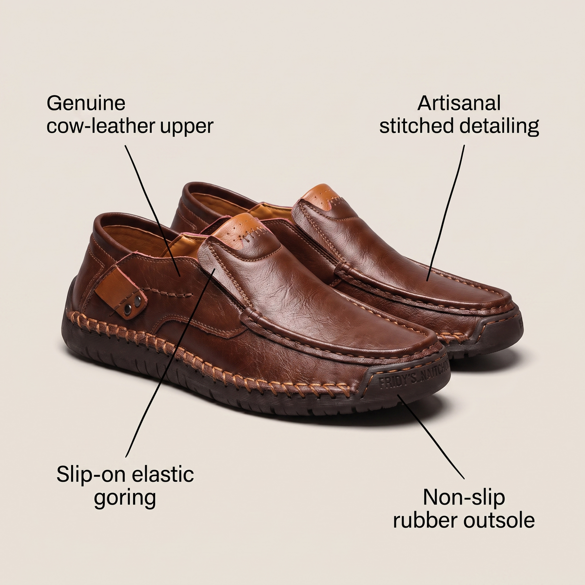 Milan Slip-On Leather Loafers