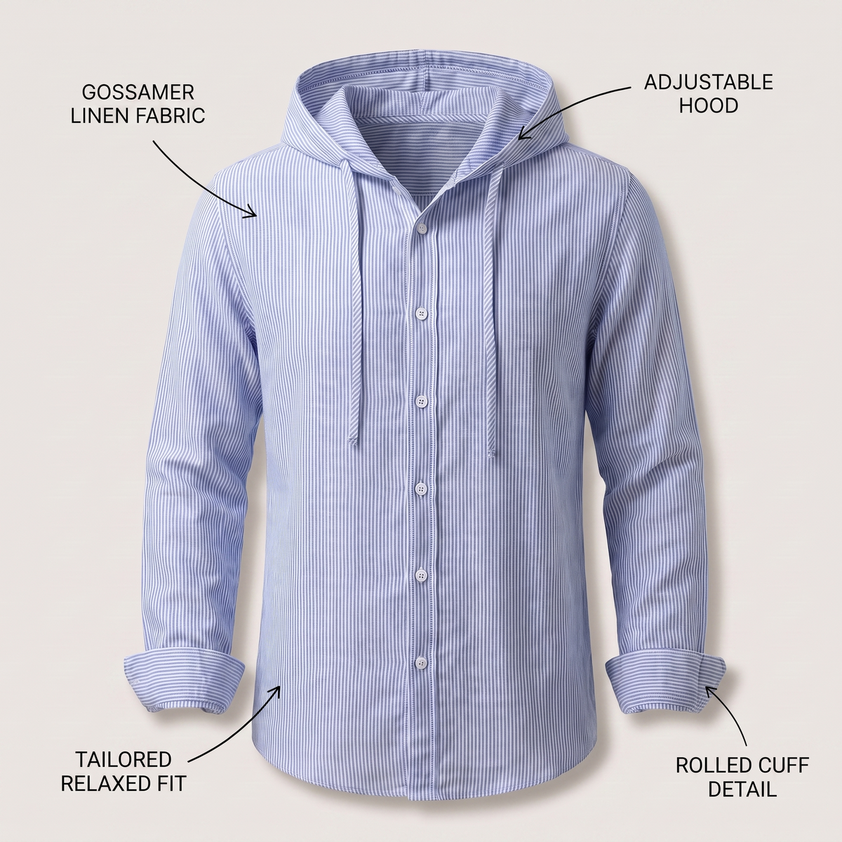 Nova Linen Hoodie