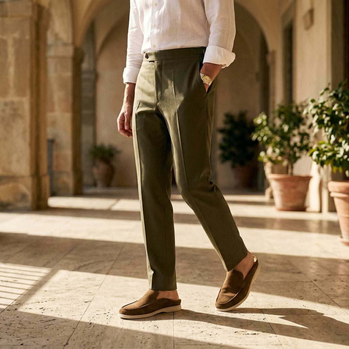 The Ischia Suede Mule