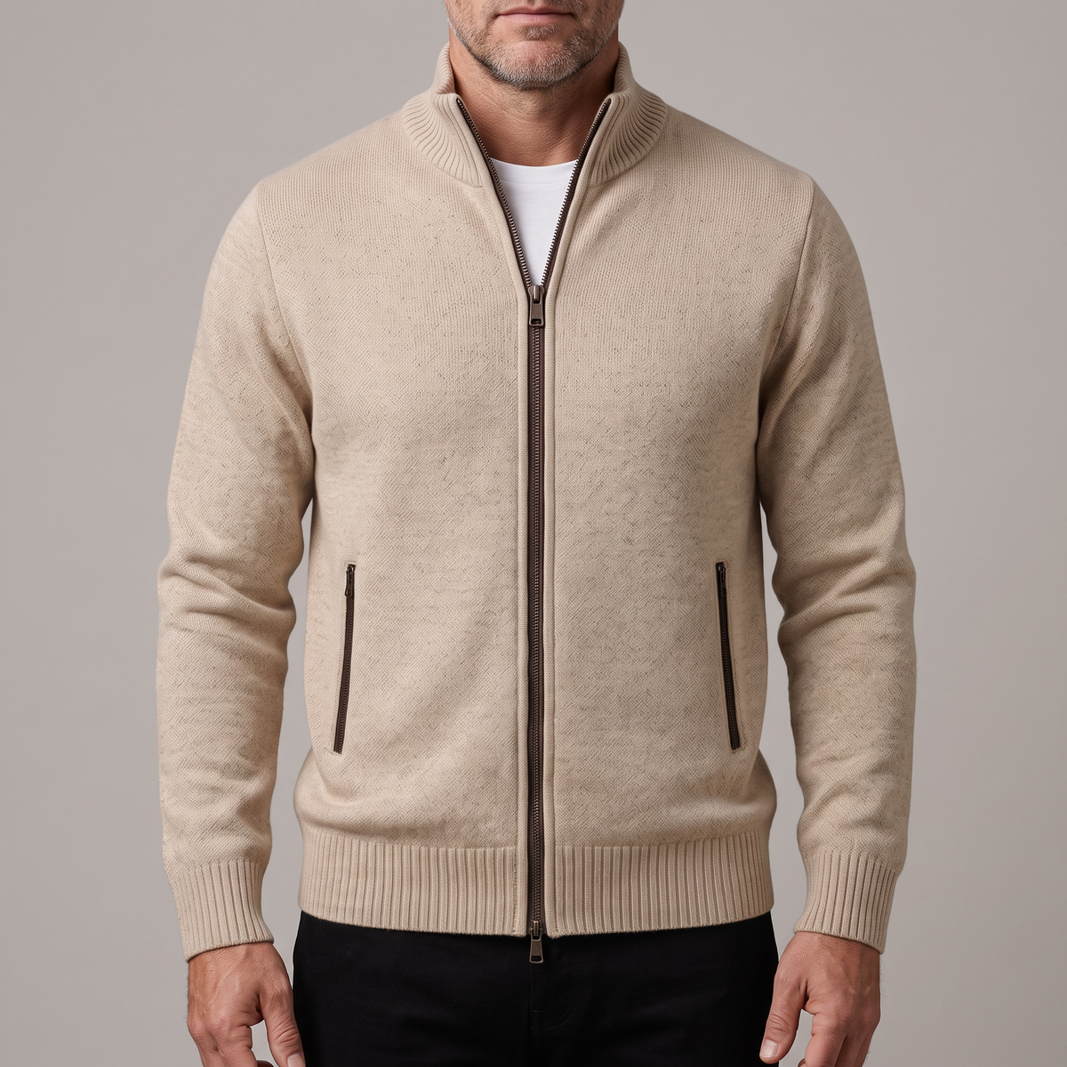 Ravino Zip-Up Cardigan