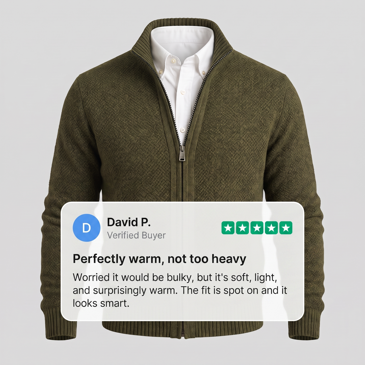 Ravino Zip-Up Cardigan